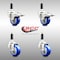 Service Caster 3.5 Inch 316SS Blue Polyurethane Swivel 7/8 Inch Stem Caster Lock Brake, 2PK SS316TTLEX20S3514-PPUB-BLUE-2-S-2-78 - alternate 2